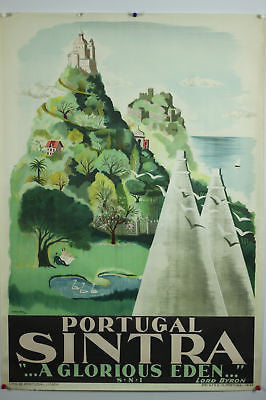 Portugal Sintra Original Vintage Travel Poster 1949