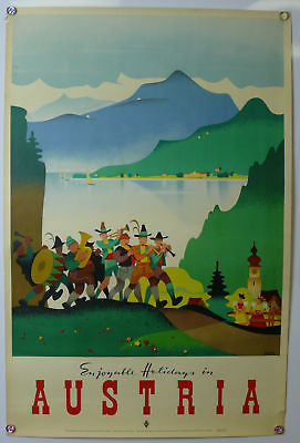 Austria Original Vintage Travel Poster 1950's
