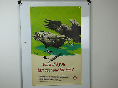 London Underground Raven Original Vintage Travel Poster