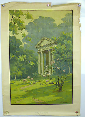 Kew Gardens London Underground Original Vintage Travel Poster Terrick Williams