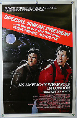 American Werewolf in London Original Movie Poster ROLLED 1981