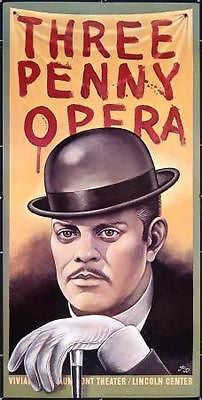Threepenny Three Penny Opera Original Theater Poster by Paul Davis