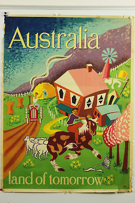 Australia Tomorrow Original Vintage Travel Poster 1949