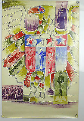 American Eagle Military History Original Vintage Poster 1969 artist Sposato