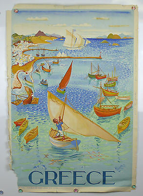 Greece Aspioti Elka Original Vintage Travel Poster 1947