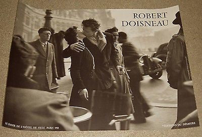 Doisneau Poster Kiss at the Hotel De Ville out of print Euro print 23.5x31.5"