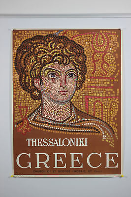 Greece Thessoloniki Original Vintage Travel Poster 1956