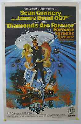 James Bond Diamonds Are Forever Original Movie Poster