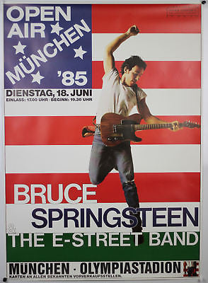 Springsteen Born in the USA Tour Munich Germany 1985 Original Concert Poster