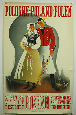 Visit Poland Original Vintage Travel Poster 1930's