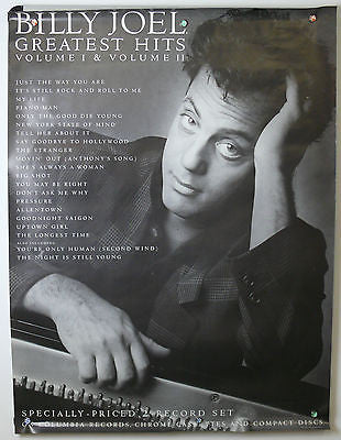Billy Joel Greatest Hits  Music Promo Poster 1985