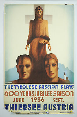 Austria Tyrolese Passion Play Original Vintage  Poster